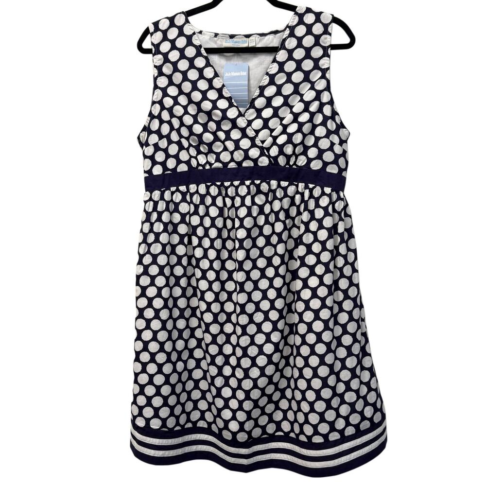 JoJo Maman Bébé Polka Dot Print Dress Navy/White Size 14